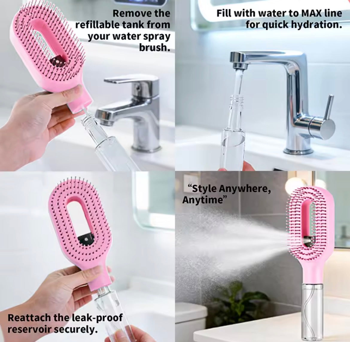 2-in-1 Multi-functional Spray Bottle Comb